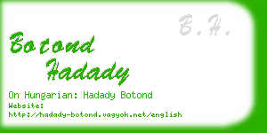 botond hadady business card